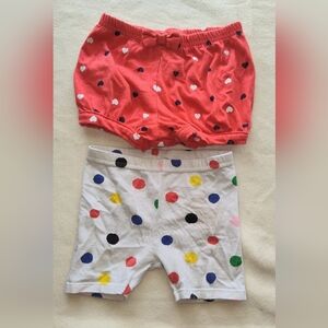 18 Months Shorts, Lot of 2 Polka Dot Hearts